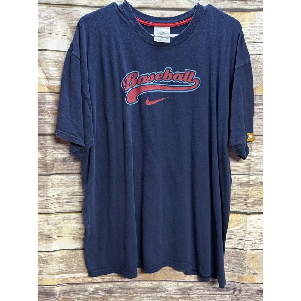 Atlanta Braves Nike Team Baseball T Shirt Men's XXL  Standard Fit Authentic VNTG